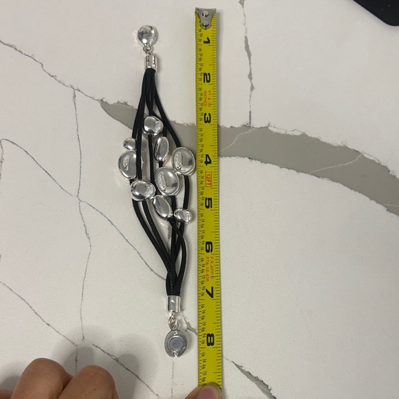 Chico's Black and Silver Beaded Bracelet - Picture 3 of 6